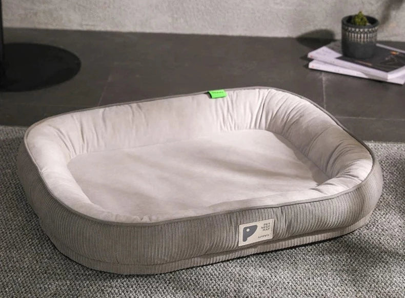 Hunde & Katzenbett Orthopädisch - SoftTouch Orthopädisches Hundebett Flauschparadies® Wolfsgrau M (50x40cm)