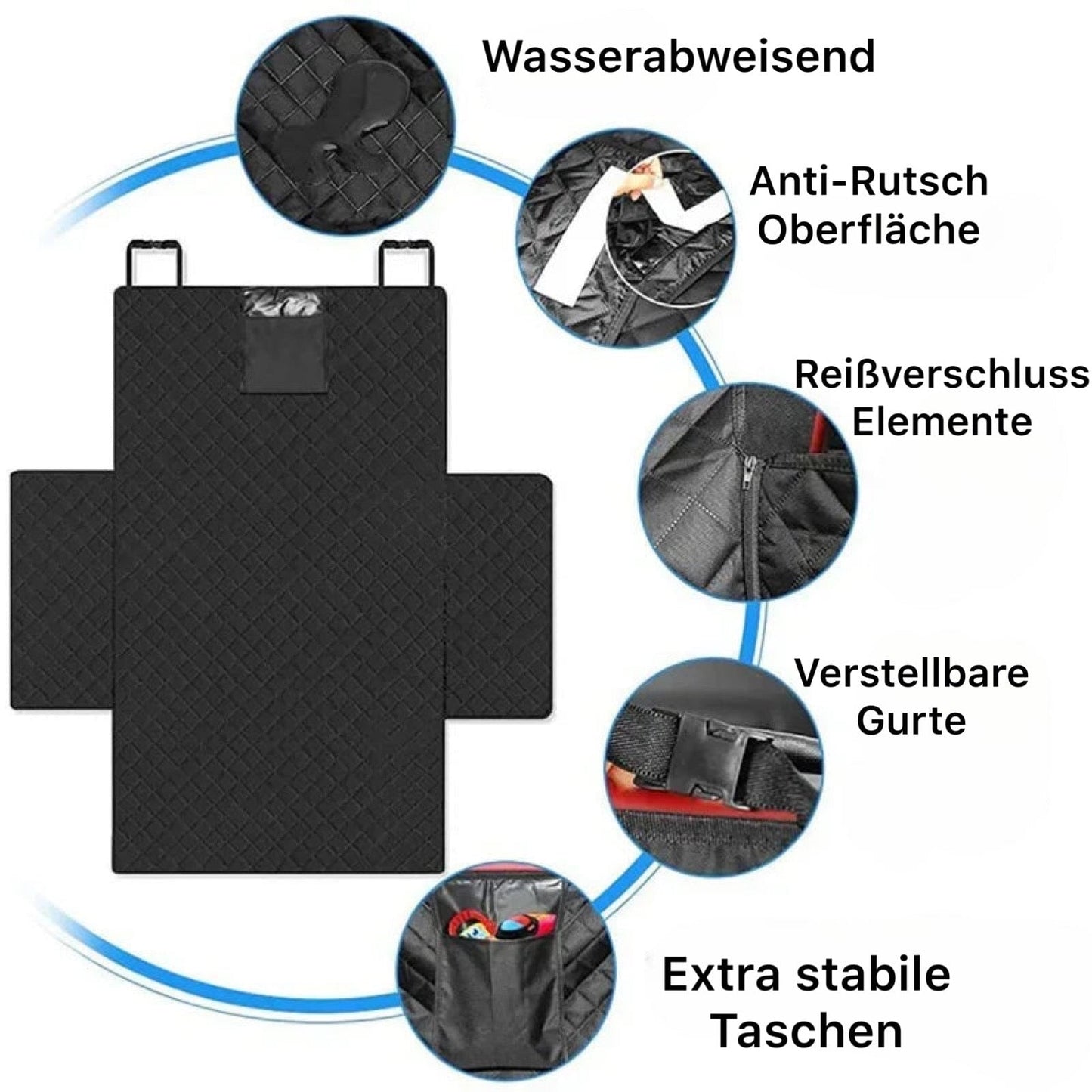 Luxus Autositzpolster - Kofferraum Autositzpolster Hund Flauschparadies®