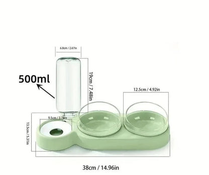 3in1 Futternapf & Wasserspender Futterspender Flauschparadies® 