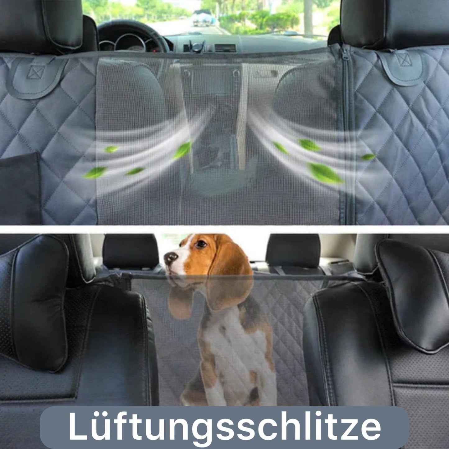 Premium Autositzpolster mit Reißverschluss Autositzpolster Hund Flauschparadies® 